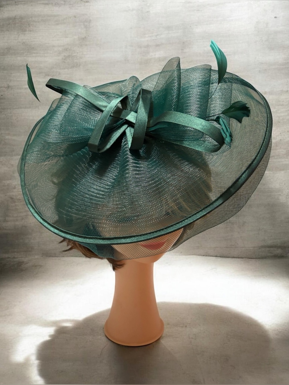 Elegant Green Mesh Fascinator Headpiece - Women Accessories